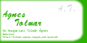 agnes tolmar business card